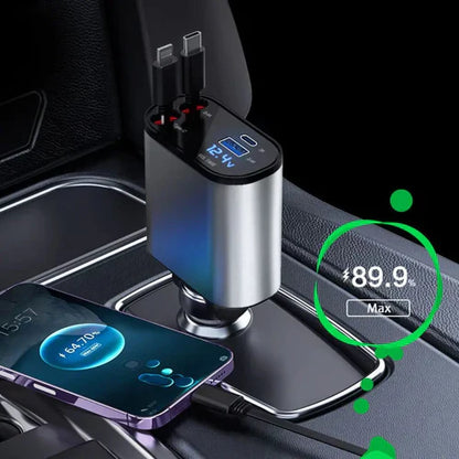 Compact 4 Port USB Car Charger Adapter