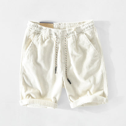 Retro cord shorts for men with a comfortable fit – Raul-White-S-The Livary