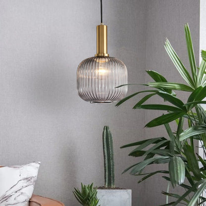Retro Glass Pendant Lamp - ColorVibe-Brown-A-Nora Luxe