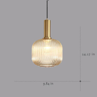 Retro Glass Pendant Lamp - ColorVibe-Brown-A-Nora Luxe