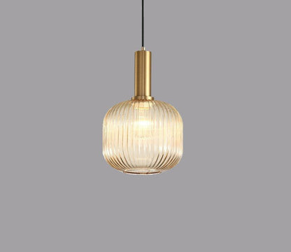 Retro Glass Pendant Lamp - ColorVibe-Brown-B-Nora Luxe