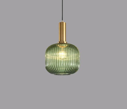 Retro Glass Pendant Lamp - ColorVibe-Green-B-Nora Luxe