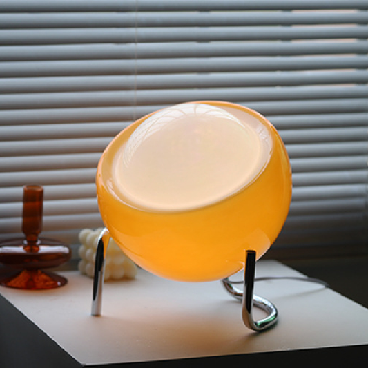 Vintage Glass Desk Lamp - Soft Nordic Table Light - Pexav