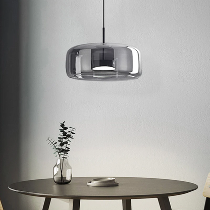 Retro LED Pendant Lamp - VintageGlow-Smoky Gray-13.77 in-Warm White-Nora Luxe