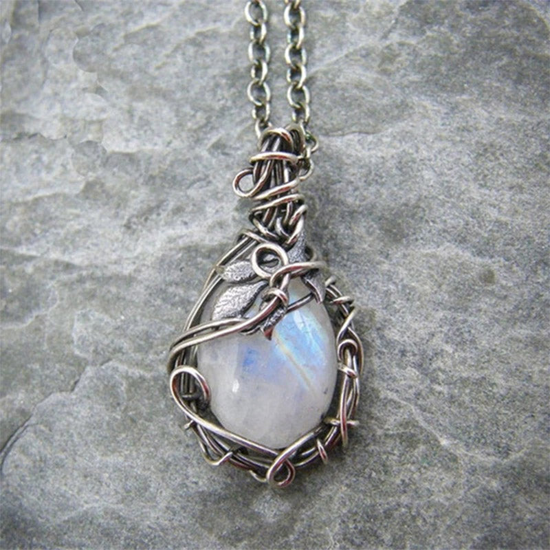 Vintage Blue Gemstone Pendant - Pexav