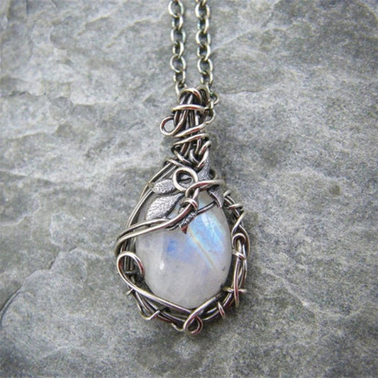 Vintage Blue Gemstone Pendant - Pexav