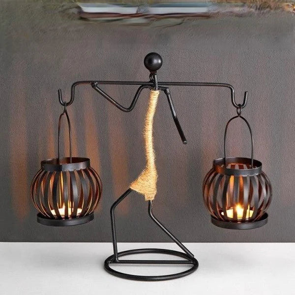 Retro & Stylish Candle Holder - VintageMan-The Acrobatics-Nora Luxe