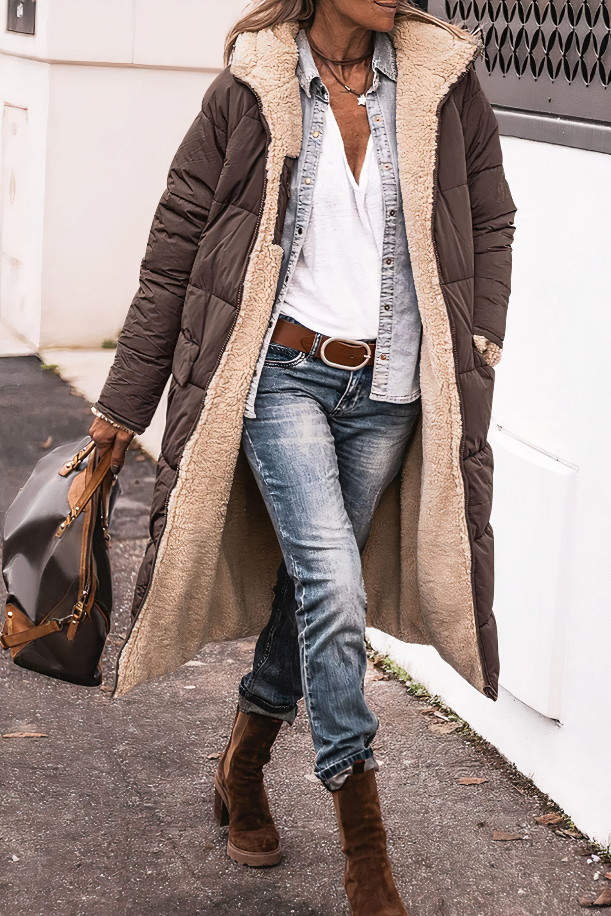 Reversible Parka - Nova-Brown-S-Nora Luxe