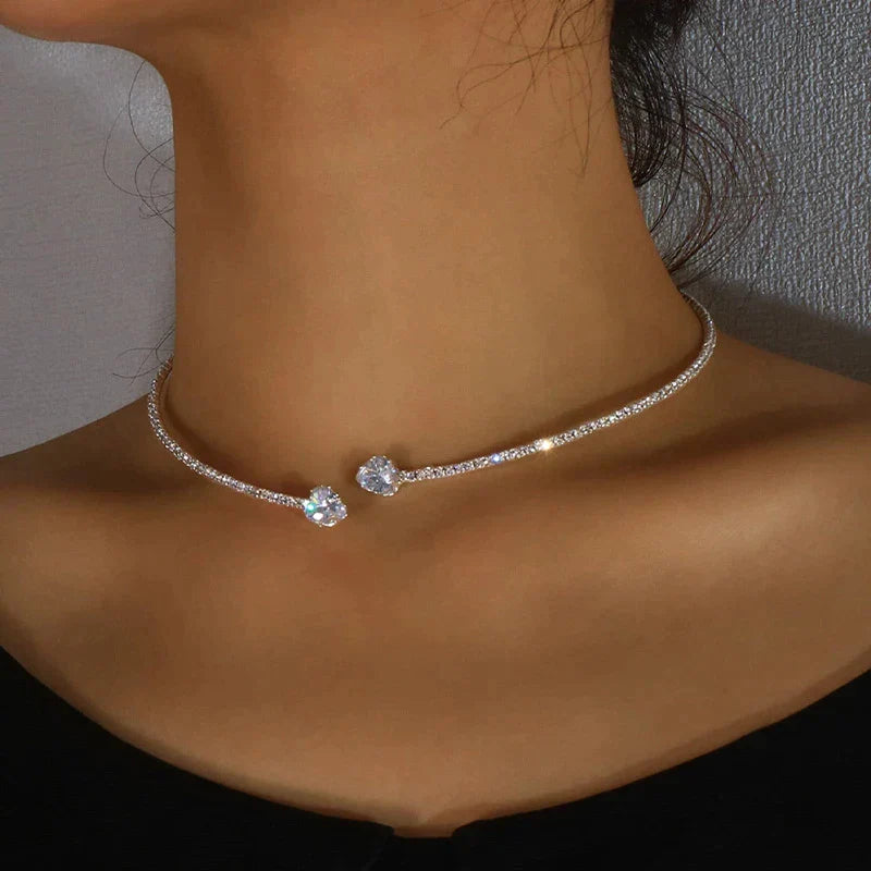 Sparkly Choker Necklace | Glamorous Fashion Jewelry - Pexav