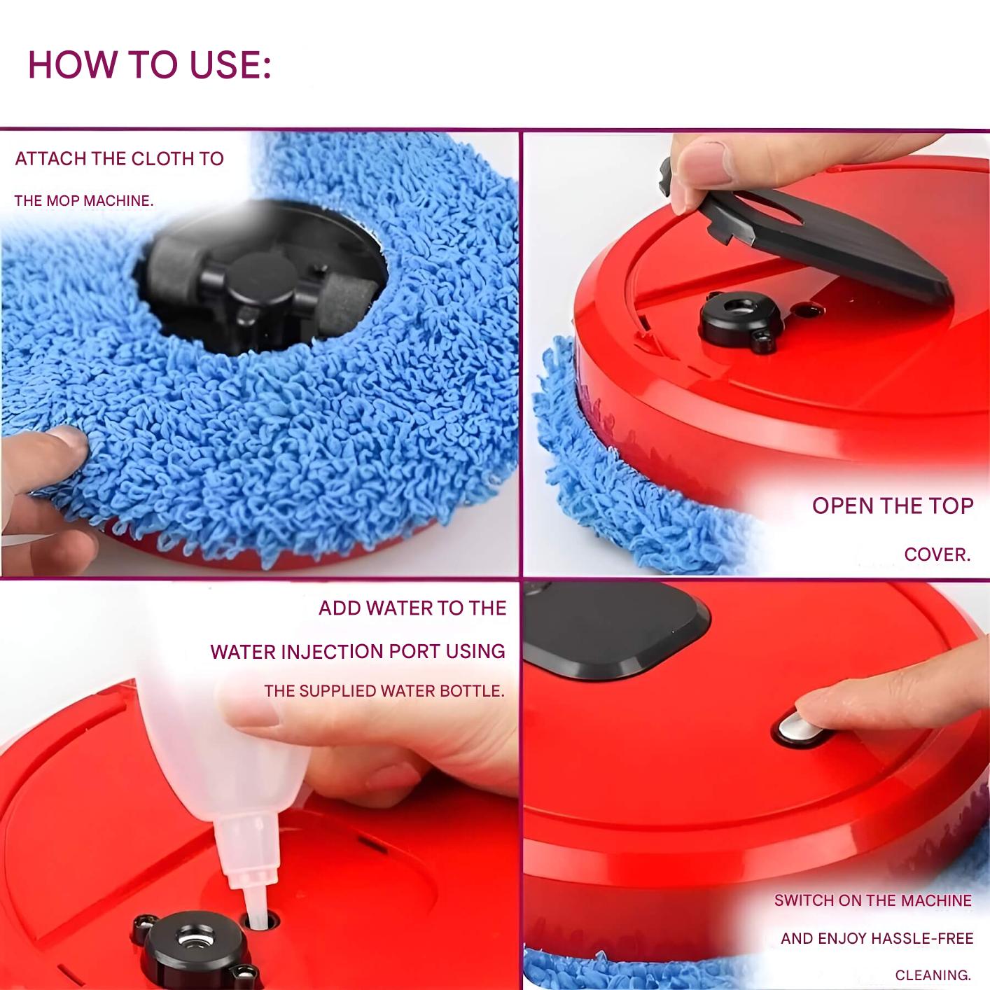 Robot Mop for Home Use - CleanBot-Black-Nora Luxe