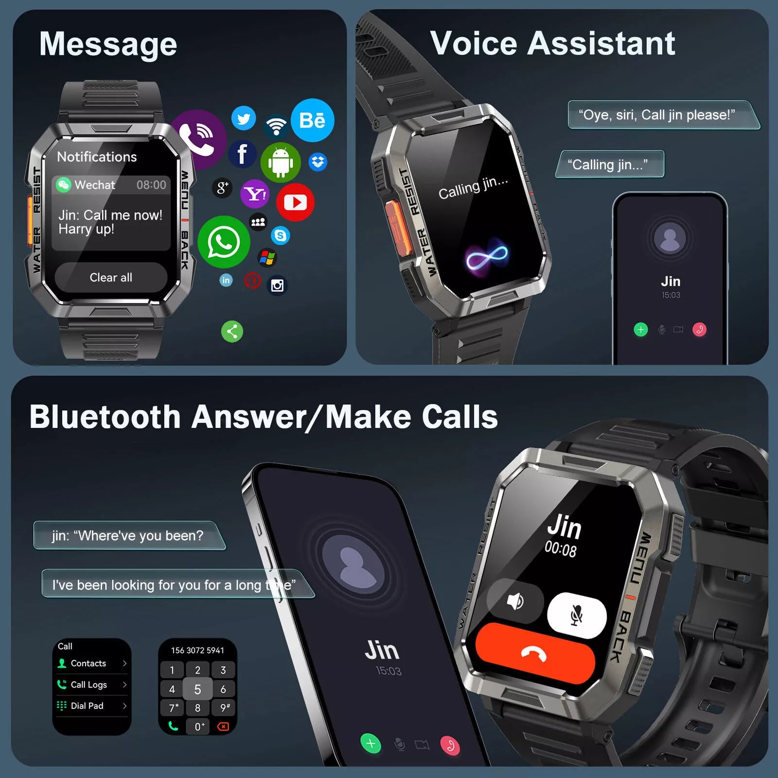 Robust Smartwatch for Adventurers - TrailMate-Nora Luxe