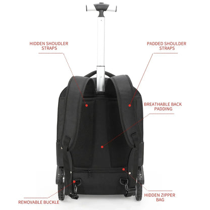 Rolling Laptop Backpack – Helsinki-S (30 L)-Nora Luxe