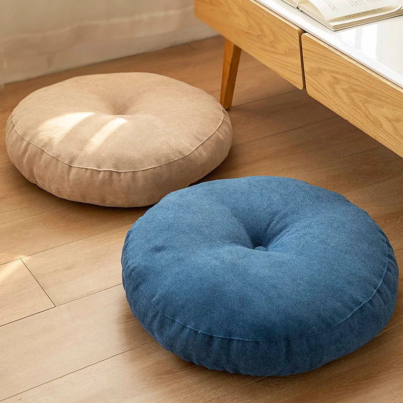 Round Meditation and Yoga Cushion - ZenCushion-Blue-16.54 in-Nora Luxe