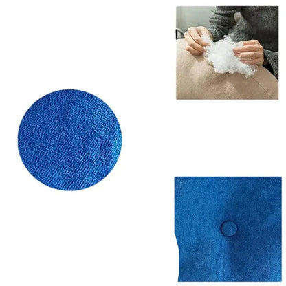 Round Meditation and Yoga Cushion - ZenCushion-Blue-16.54 in-Nora Luxe