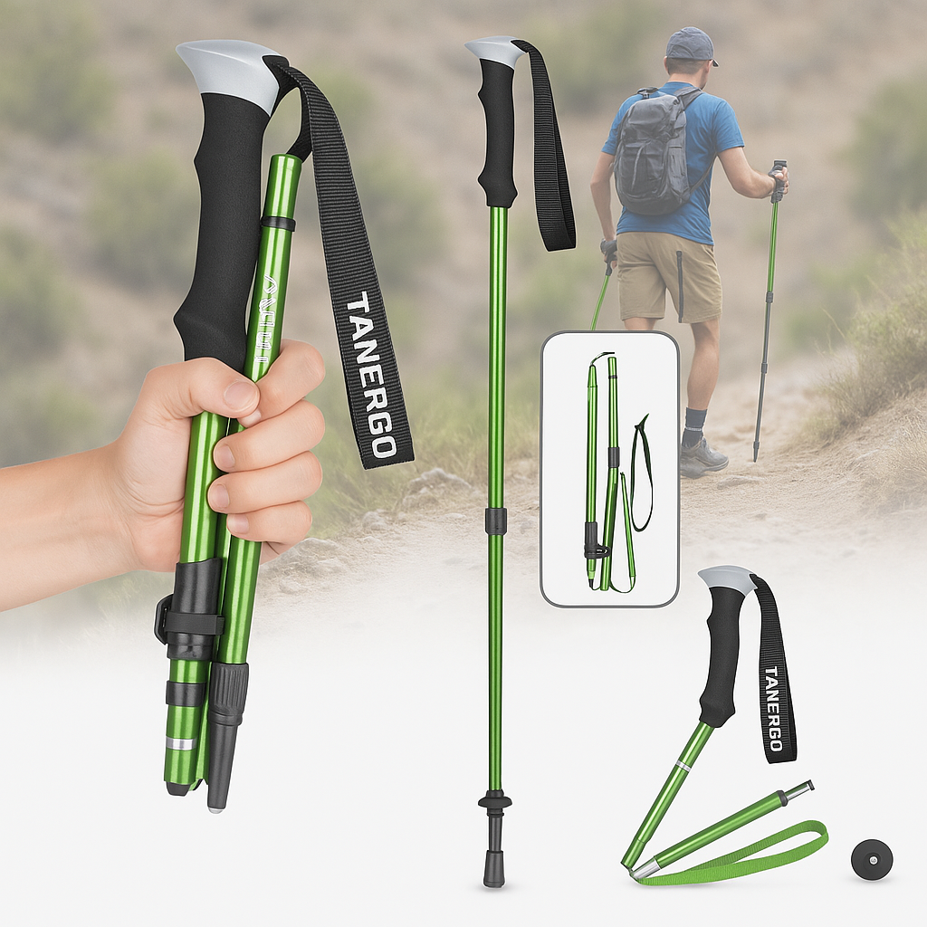 Collapsible Hiking Sticks for Walking and Trekking