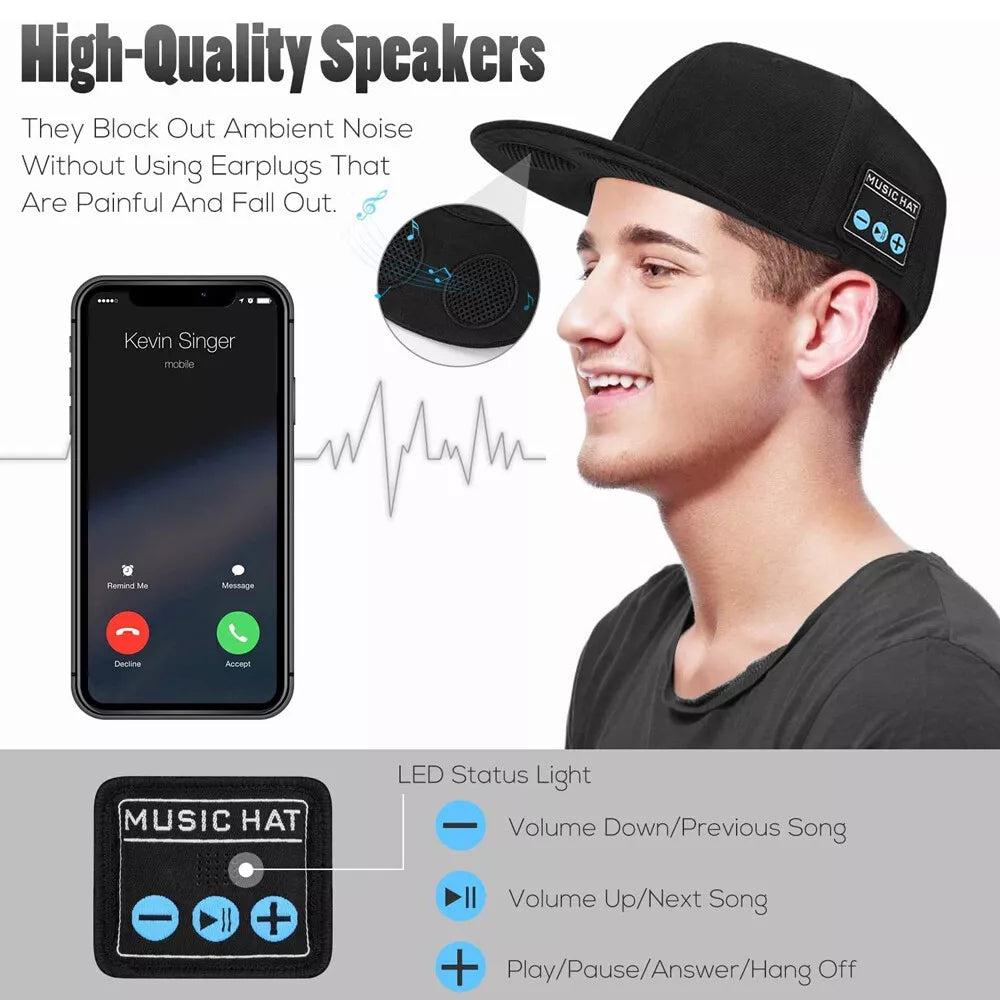 Wireless Bluetooth Sports Hat