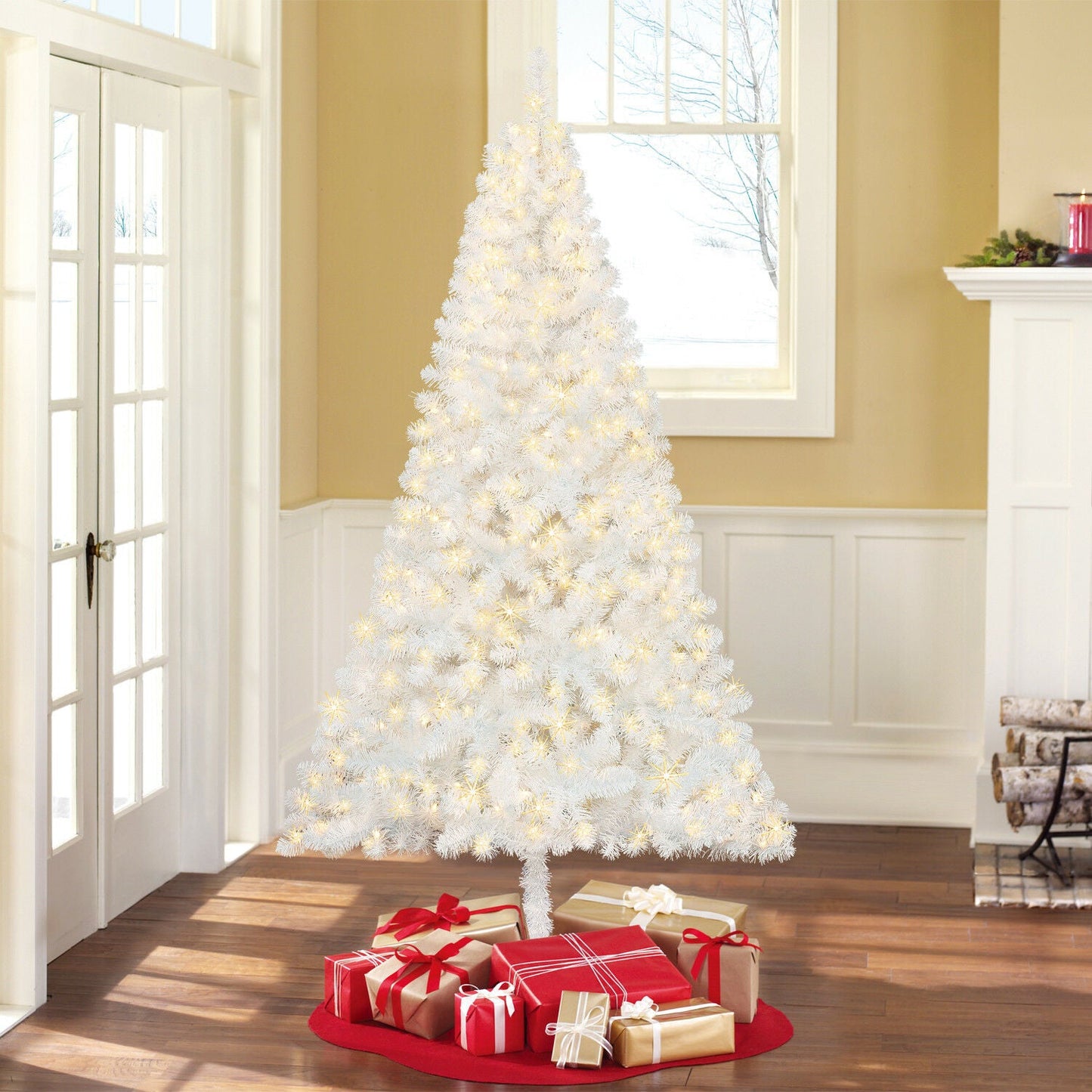 6.5 ft Pre-Lit Christmas Tree with 300 Mini Lights