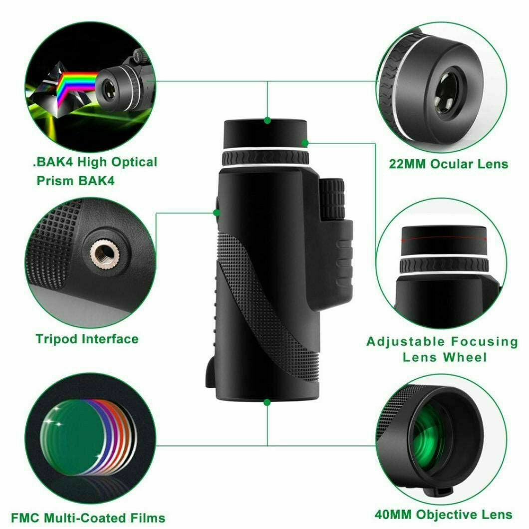 Waterproof HD Phone Monocular Telescope Camera Lens