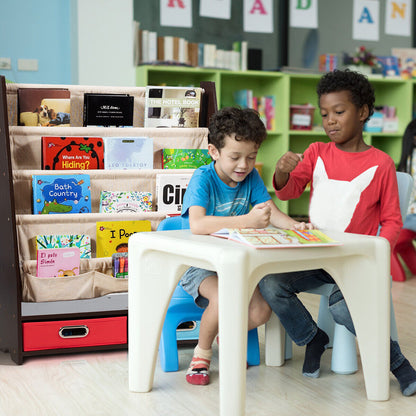 Children's Sturdy Wooden Bookcase Storage Shelf