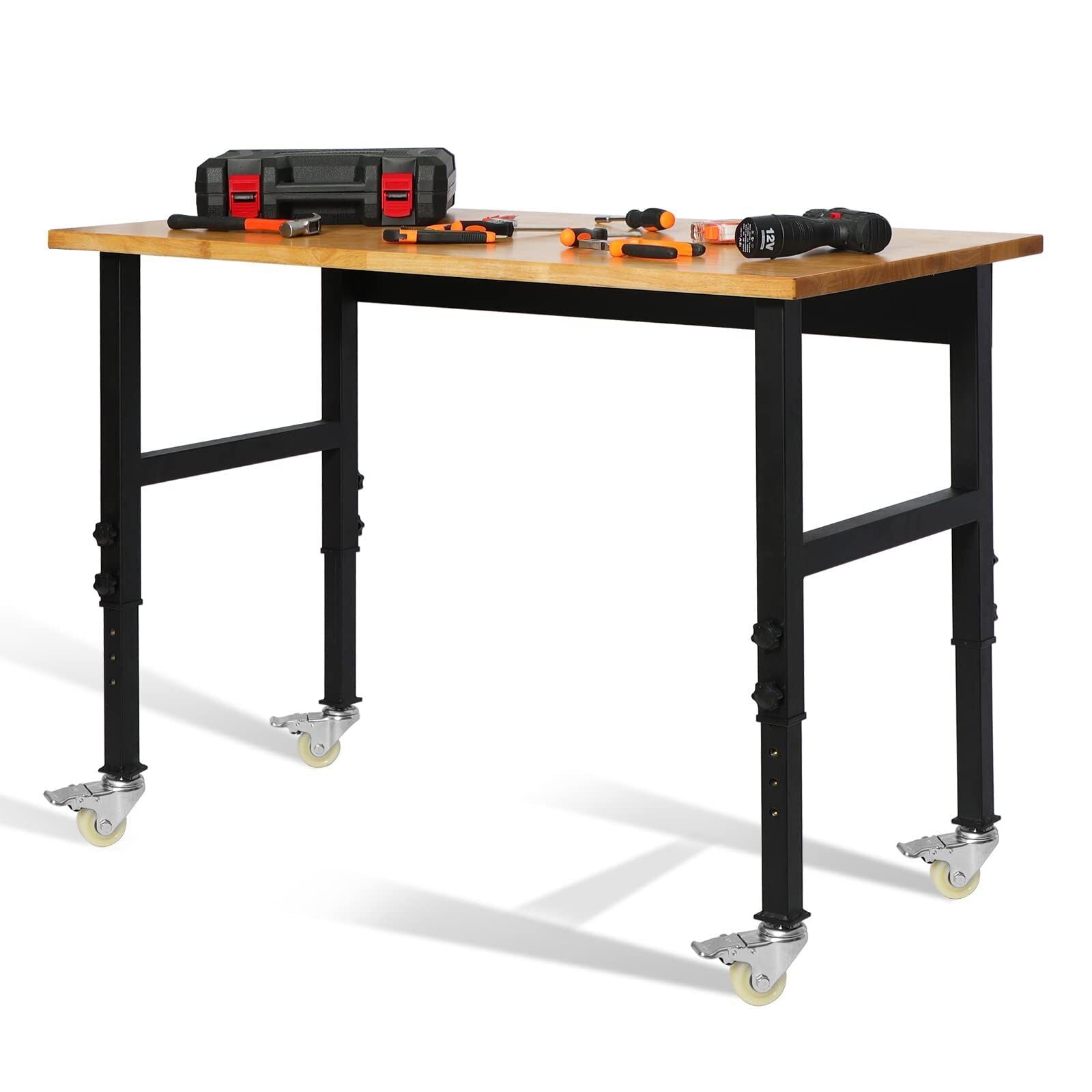Compact Folding Workshop Table for Garage Woodworking - Pexav