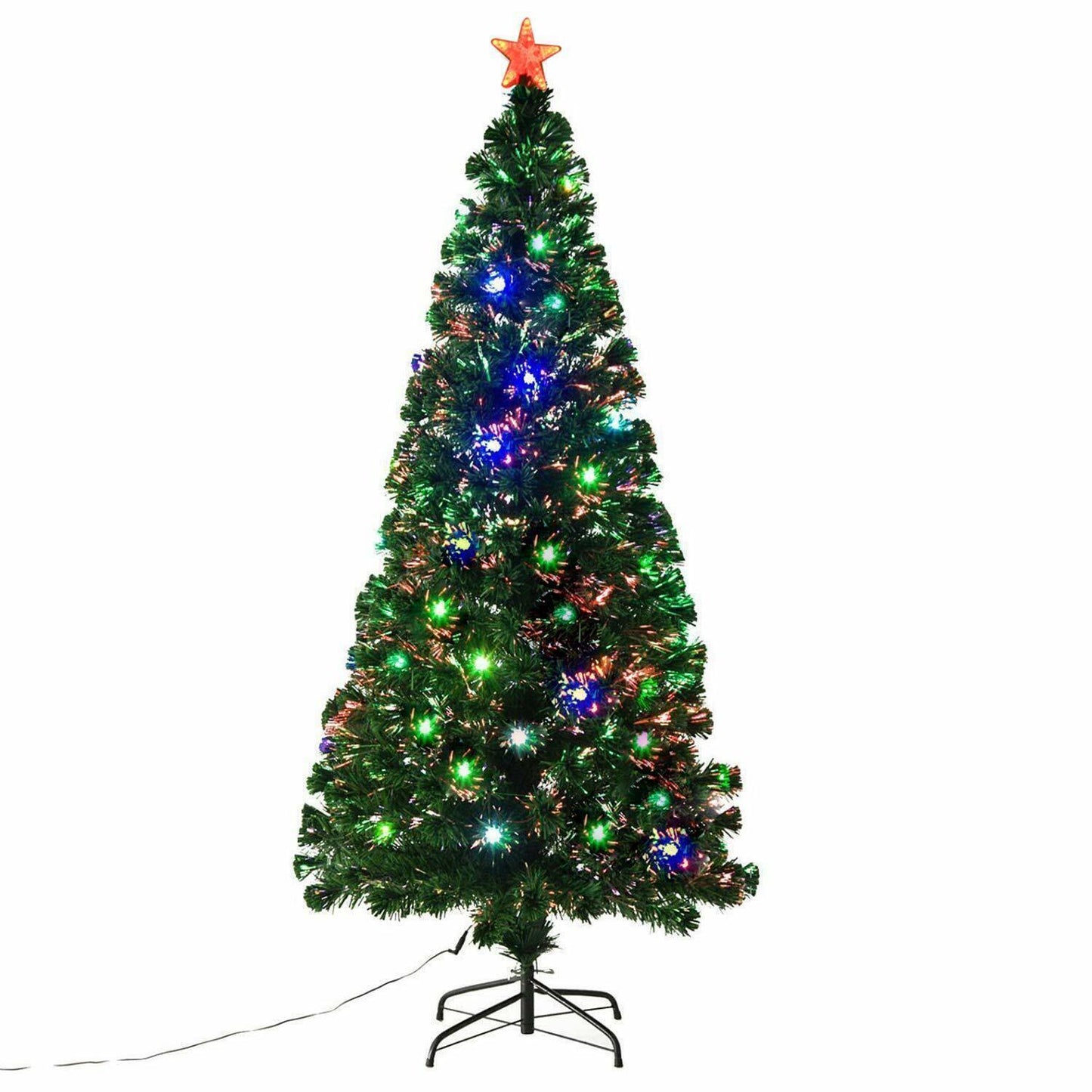 Tall Deluxe Pre-Lit Snowy Christmas Tree