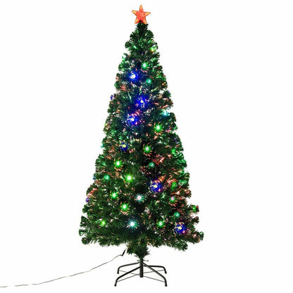 Tall Deluxe Pre-Lit Snowy Christmas Tree