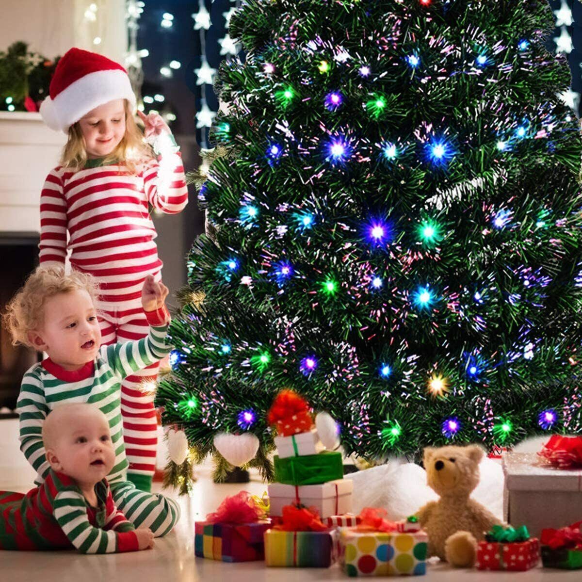Tall Deluxe Pre-Lit Snowy Christmas Tree
