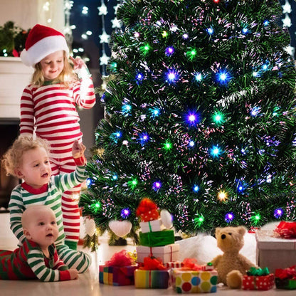 Tall Deluxe Pre-Lit Snowy Christmas Tree