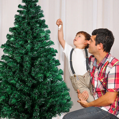 Tall Deluxe Pre-Lit Snowy Christmas Tree