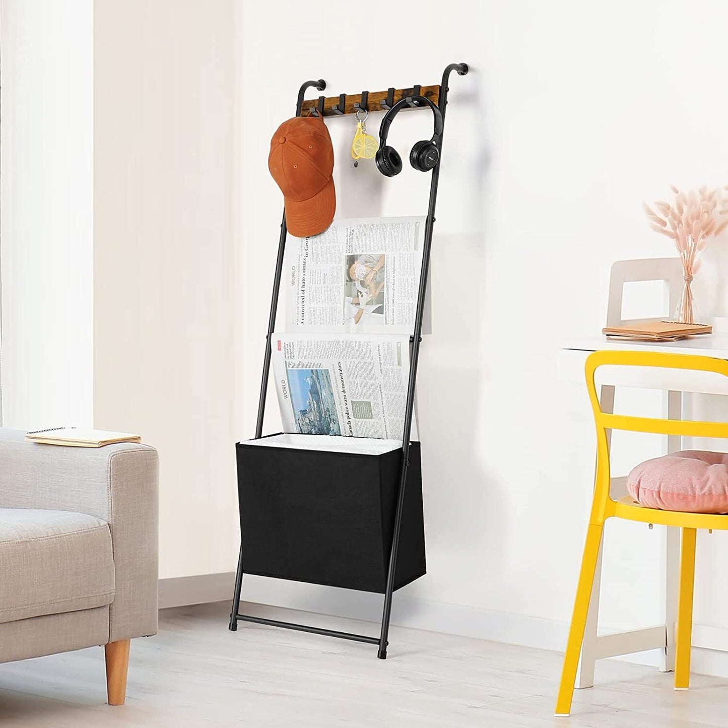 Space Saving Foldable Blanket Storage Ladder Rack