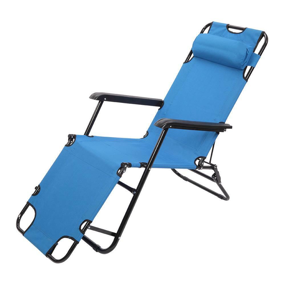 Sturdy Collapsible Outdoor Recliner Beach Chair