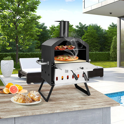 Big Wood Burning Outdoor Pizza Cooker for Backyard