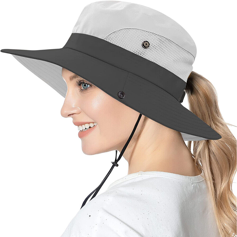 Women's Summer Wide Brim Beach Sun Protection Hat - Pexav