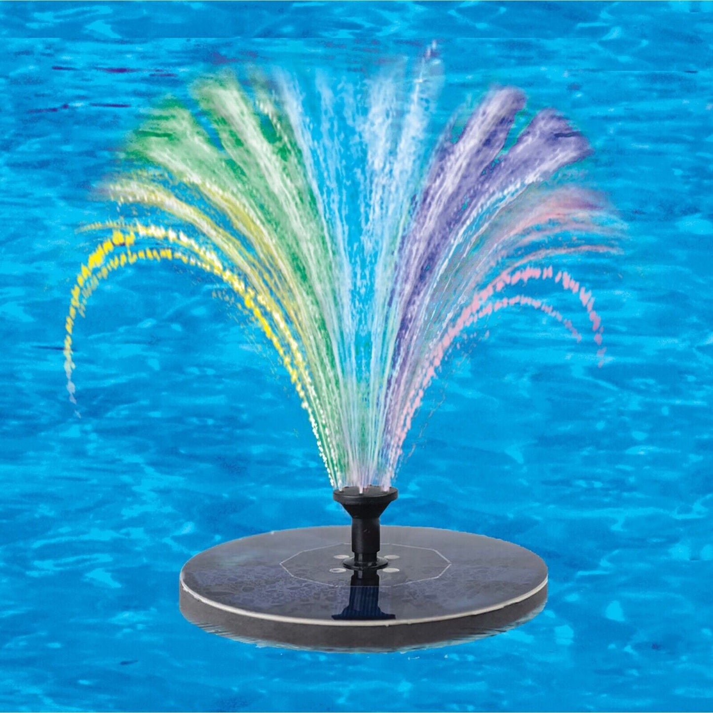 Colorful Solar Powered Floating Water Fountain Light - Pexav