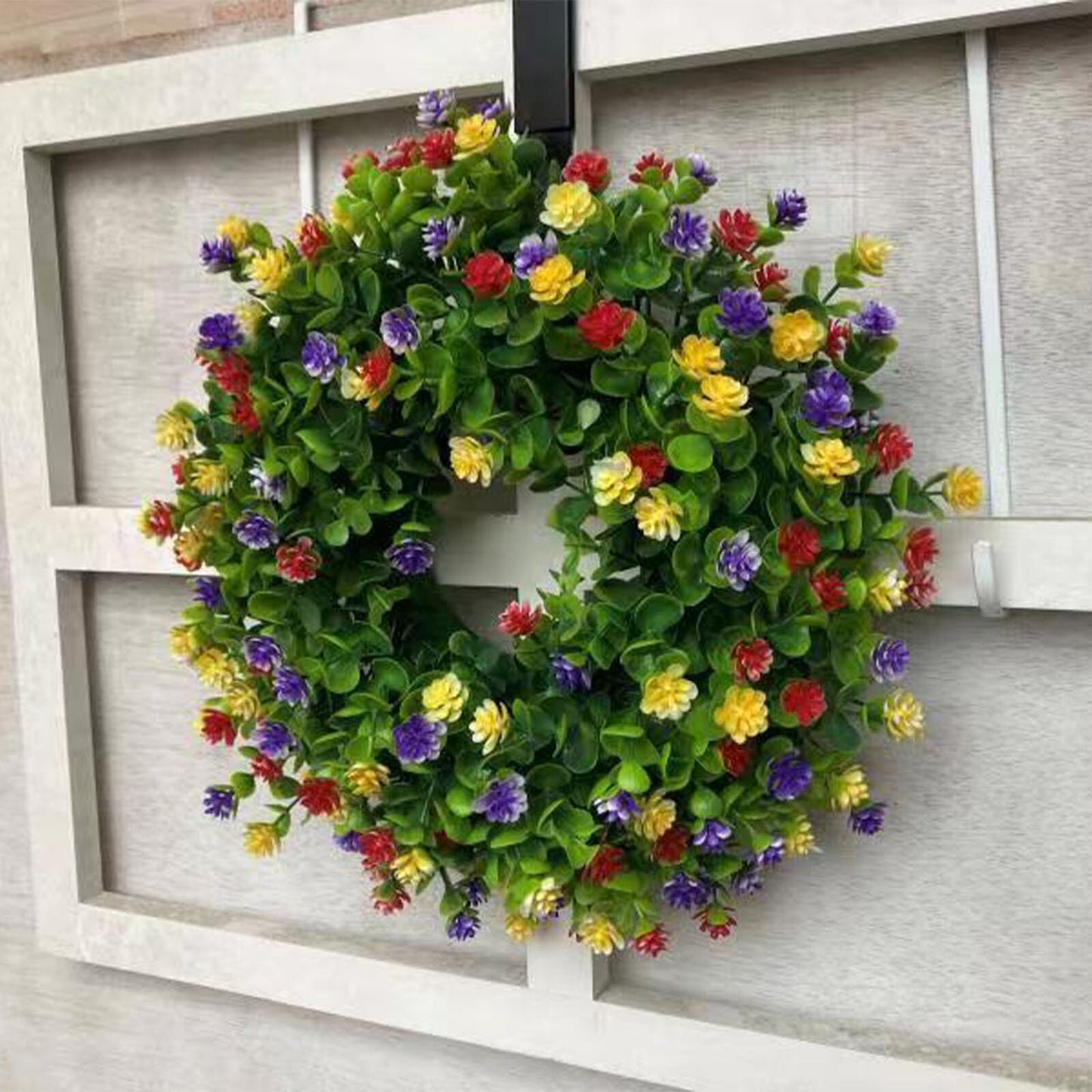 Vibrant Spring Floral Door Wreath Arrangement