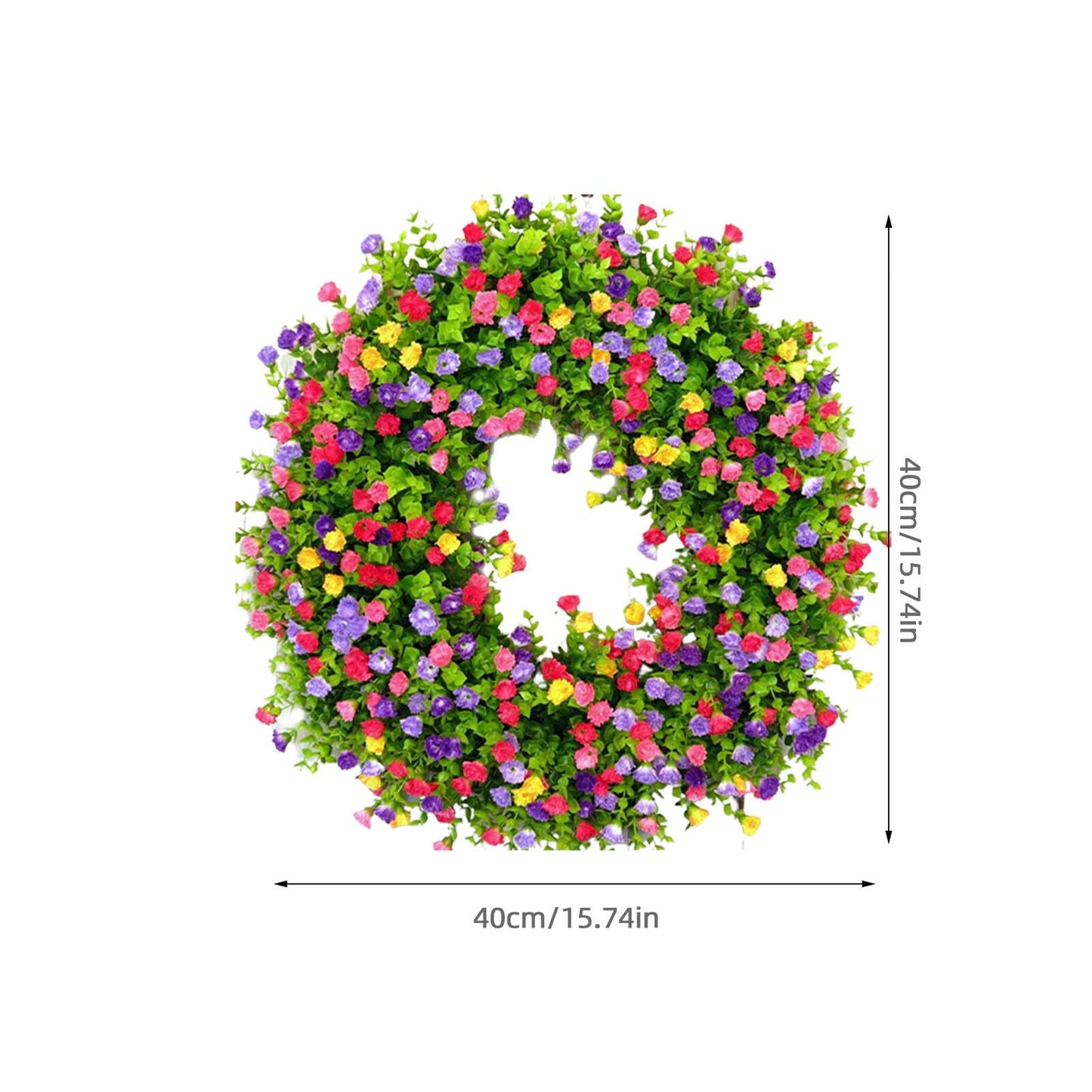 Vibrant Spring Floral Door Wreath Arrangement