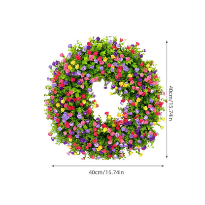 Vibrant Spring Floral Door Wreath Arrangement