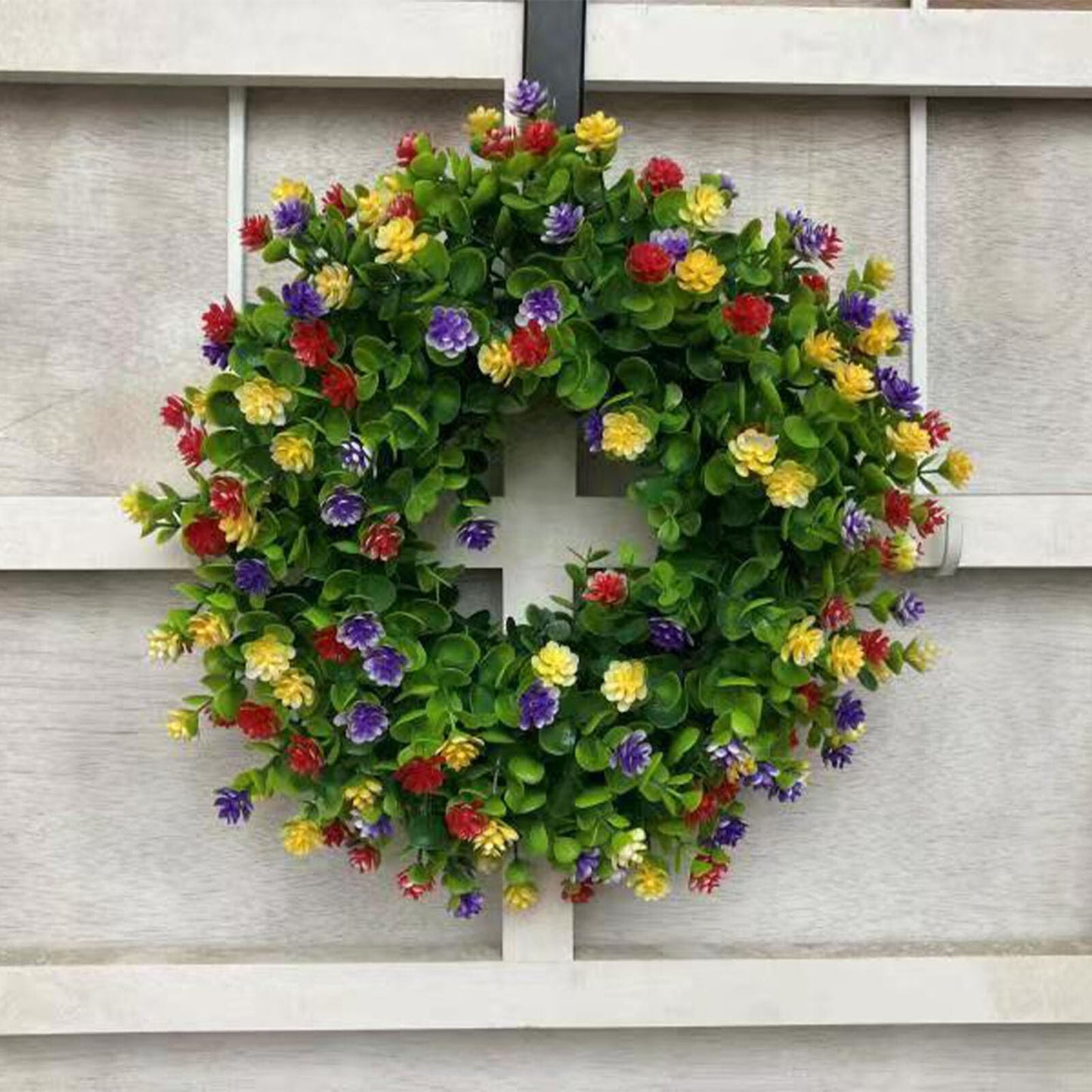 Vibrant Spring Floral Door Wreath Arrangement