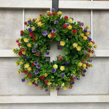 Vibrant Spring Floral Door Wreath Arrangement
