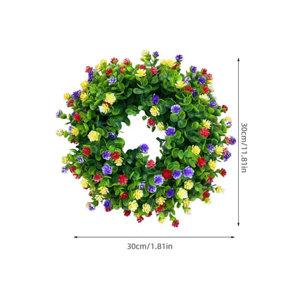 Vibrant Spring Floral Door Wreath Arrangement