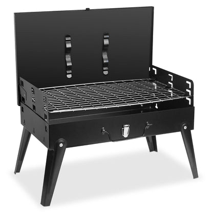 Compact Portable Camping Charcoal BBQ Grill Set