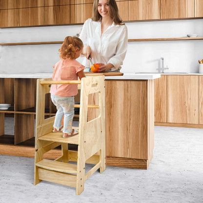 Kid's Kitchen Step Stool Helper Tower Ladder