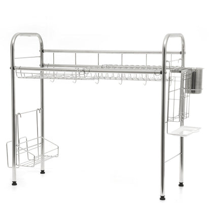 Space Saving Stainless Steel Kitchen Dish Rack Organizer