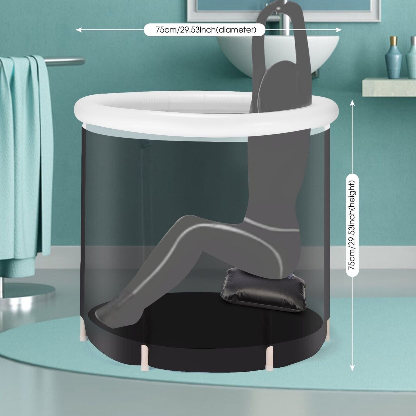 Compact Collapsible Ice Bath Tub for Athletes