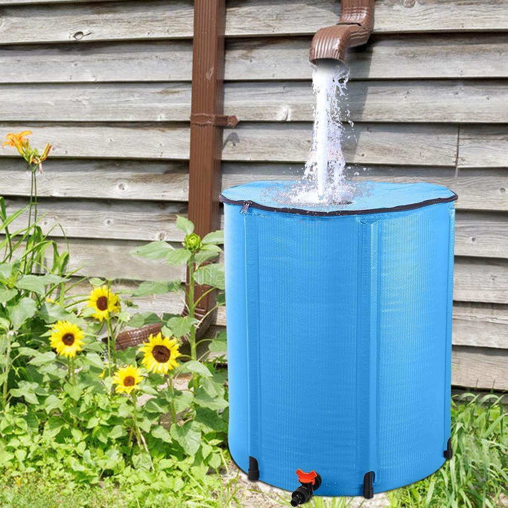 Big 50 Gallon Outdoor Rainwater Collection Barrel