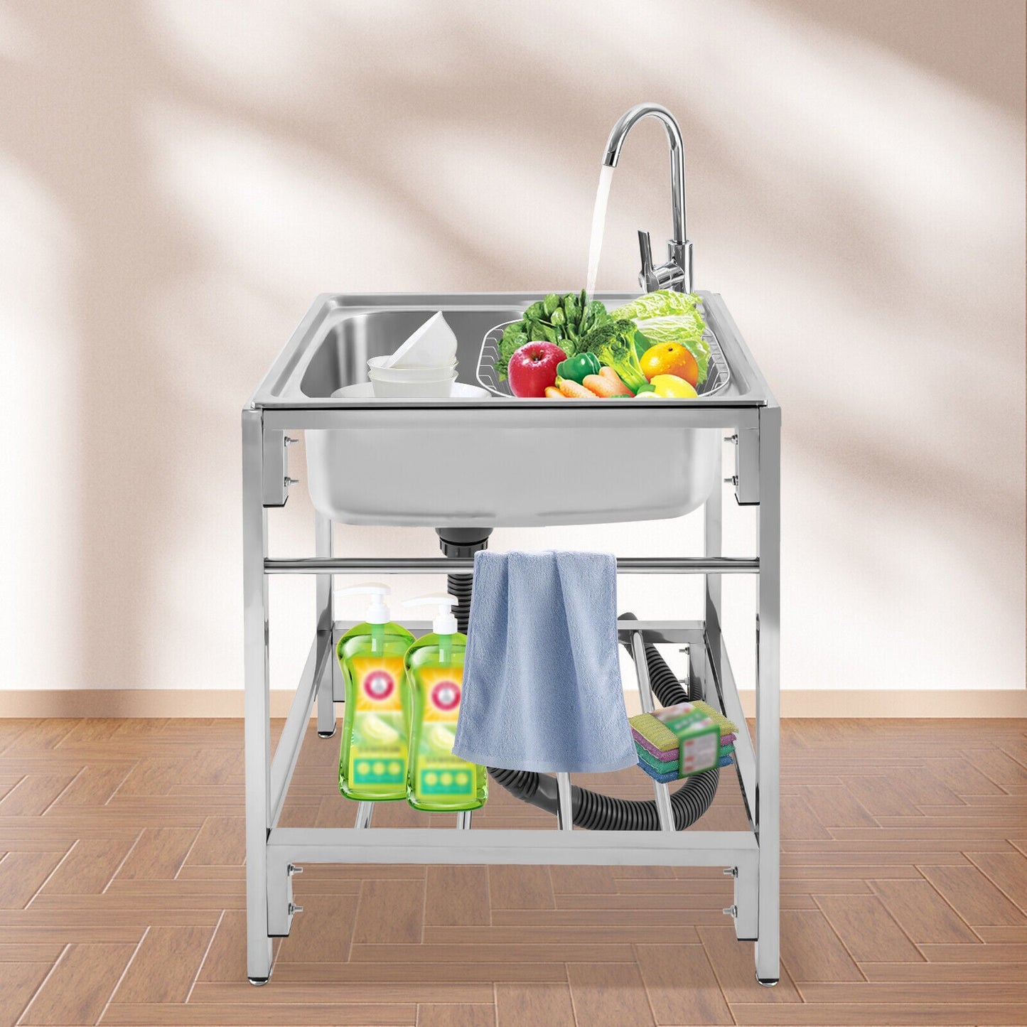 Big Capacity Stainless Utility Sink for Laundry Room