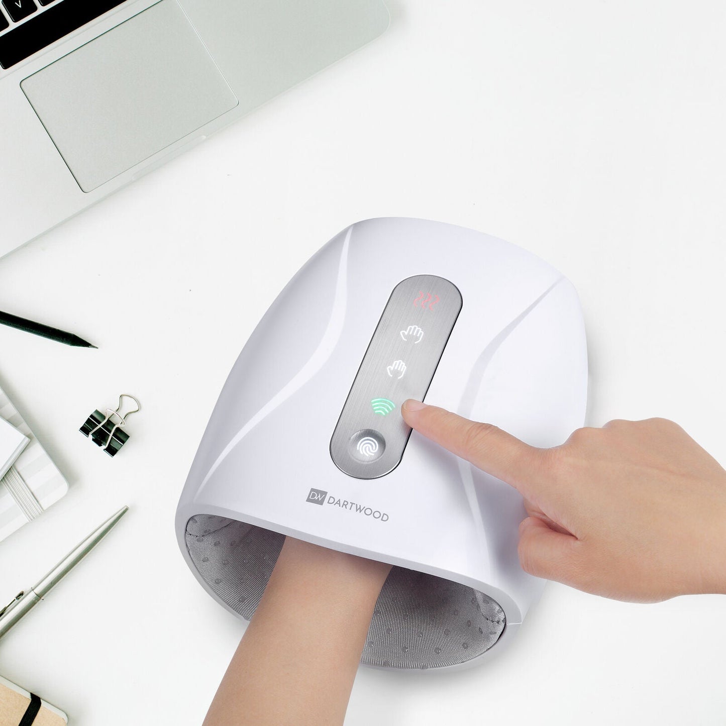 Compact Heating Therapy Hand Massager Device