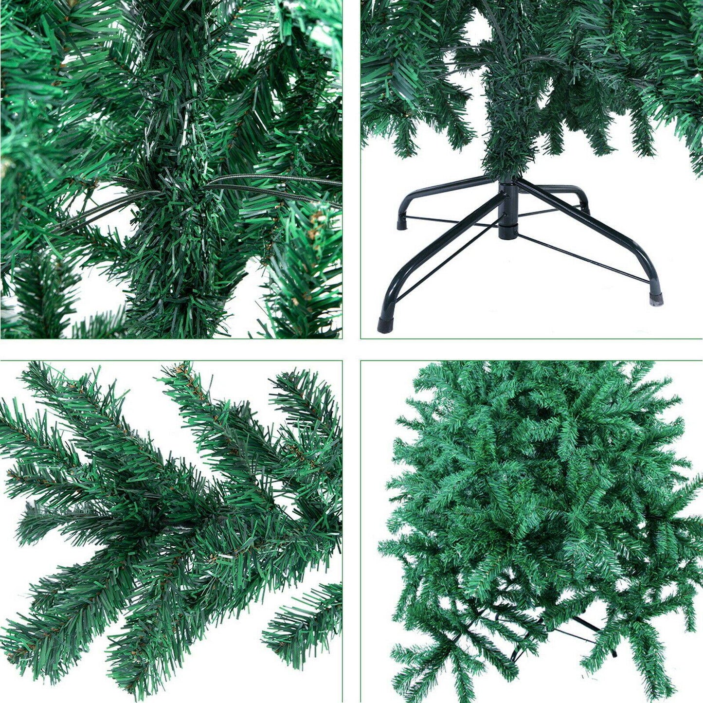 6ft Waterproof Green 700 Pines Artificial Christmas Xmas Tree With 300 LED Warm White Lights - Until Times Up