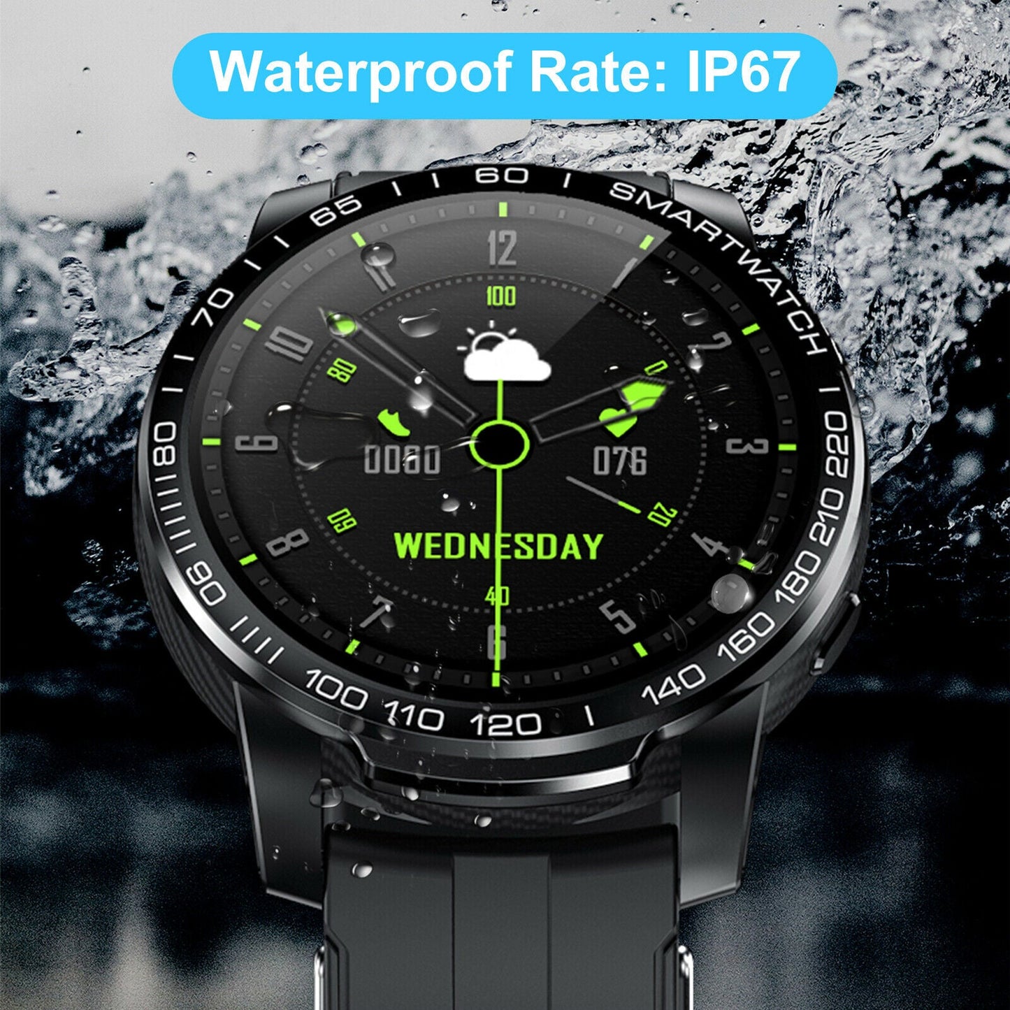Water Resistant Fitness Tracker For iPhone Android Phones