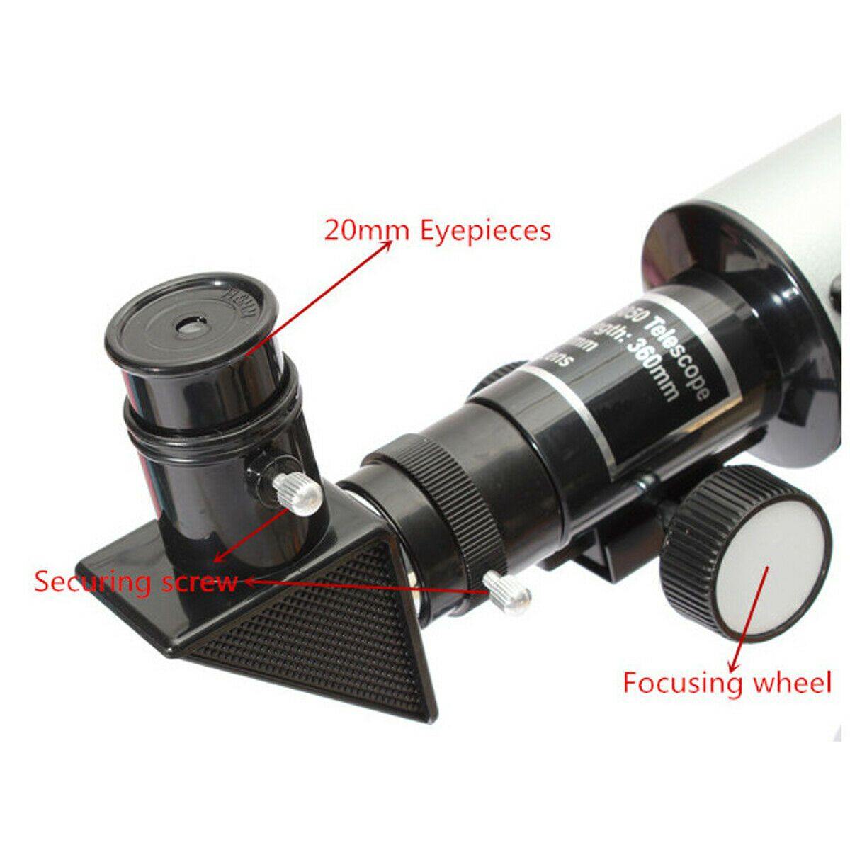 360x50mm 90x Zoom Astronomical Telescope + Tripod - Until Times Up